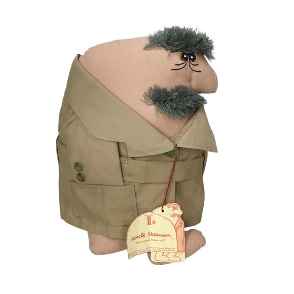 Uncle Sherman Flasher Doll 1976 NWT Risque Anatomical Adult Trench Coat Stuffed - Picture 1 of 8